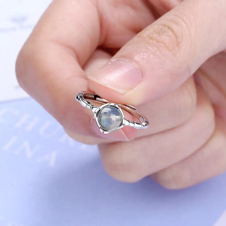 Bague ajustable envoûtante avec Pierre de Lune "Vénus" | Bijoux Chakra