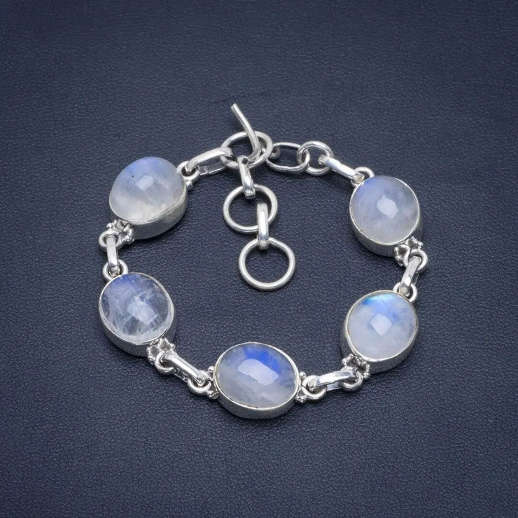 Bracelet Galactique en Pierre de Lune Bleutée "Galaxia" | Bijoux Chakra