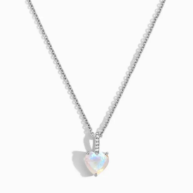 Pendentif Éclatant en Pierre de Lune "Cœur Authentique" | Bijoux Chakra