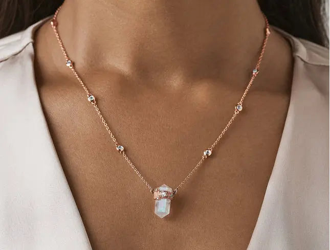 Pendentif Magnifique en Pierre de Lune "Passion et Courage" | Bijoux Chakra
