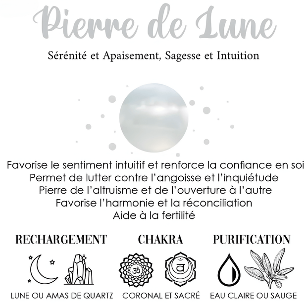 Élégante Bague en Pierre de Lune - Éclat Étoilé | Bijoux Chakra