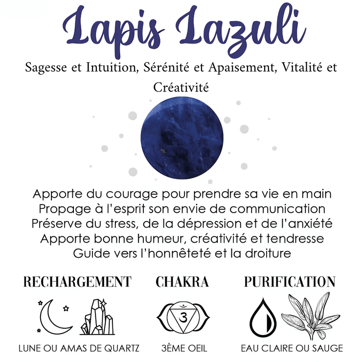 Élégant Collier en Argent avec Lapis Lazuli - Mémoire des Sables | Bijoux Chakra