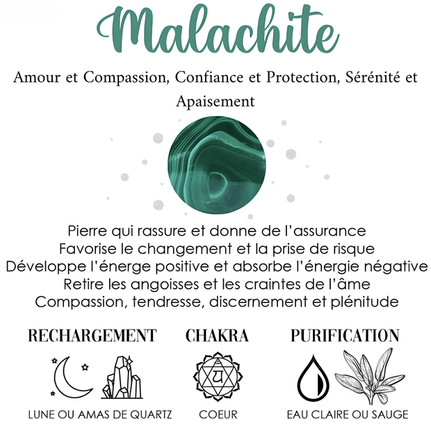 Sublime Bague en Malachite - Gemme des Bois | Bijoux Chakra