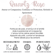 Élégant Collier en Argent avec Cristal de Quartz Rose Authentique | Bijoux Chakra