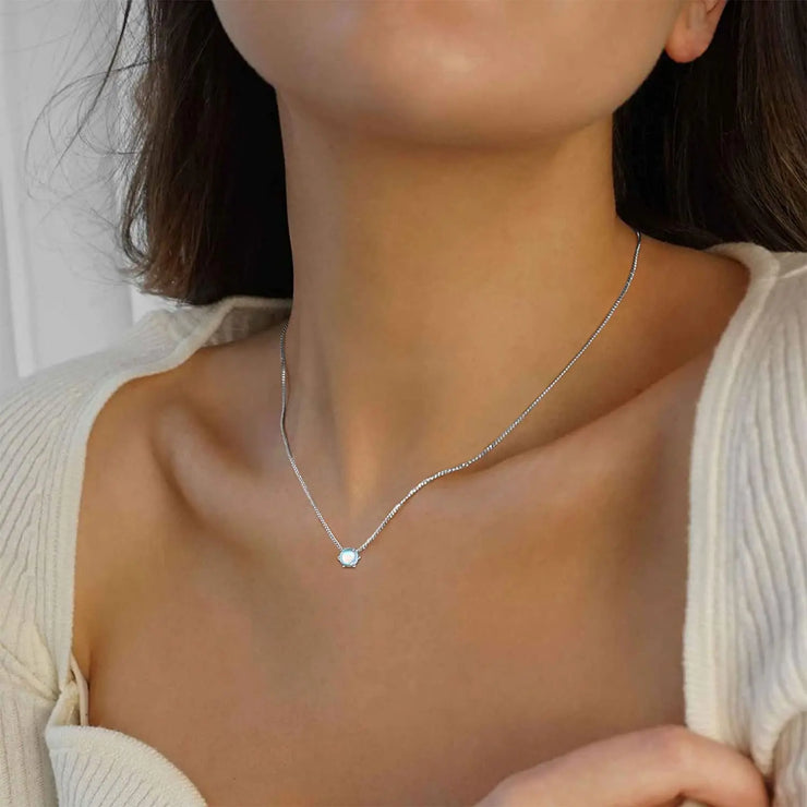 Collier "Harmonie" en Pierre de Lune aux Reflets Arc-en-Ciel | Bijoux Chakra