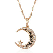 Collier Éclatant Lune & Étoile "Mille Feux" | Bijoux Chakra