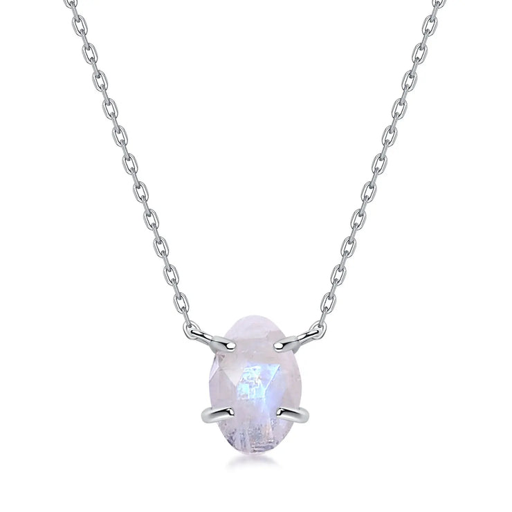 Collier Féminité envoûtante avec Pierre de Lune Sertie | Bijoux Chakra