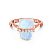 Bague "Sauvage" avec Pierre de Lune Éclatante | Bijoux Chakra