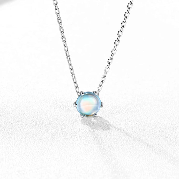 Collier "Harmonie" en Pierre de Lune aux Reflets Arc-en-Ciel | Bijoux Chakra