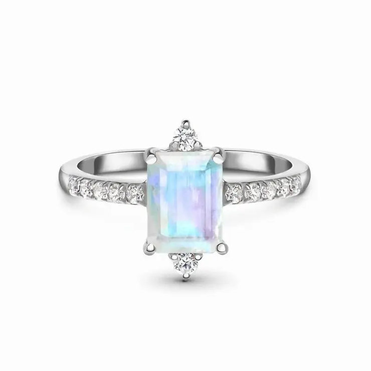 Anneau Éclatant avec Pierre de Lune | Bijoux Chakra