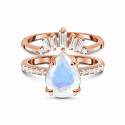 Anneau Éclatant en Pierre de Lune "Princesse" | Bijoux Chakra