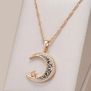 Collier Éclatant Lune & Étoile "Mille Feux" | Bijoux Chakra