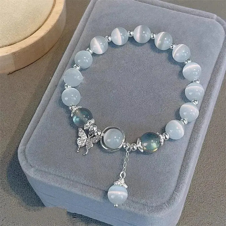 Bracelet Éclatant en Pierre de Lune "Papillonne" | Bijoux Chakra
