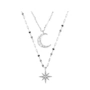 Collier Lune Éclat d'Argent Nocturne | Bijoux Chakra