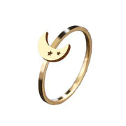 Bague en Acier "Élégance Lunaire" | Bijoux Chakra