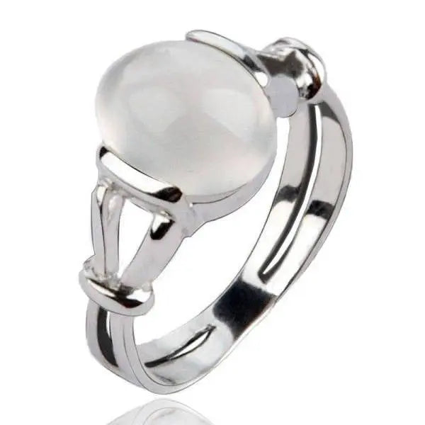 Anneau Lune en Argent "Aube" par Bella | Bijoux Chakra