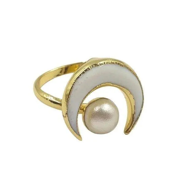 Anneau Lune "Croissant Bohémien" | Bijoux Chakra