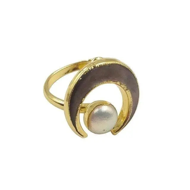 Bague "Nuit Bohème" en Lune Envoûtante | Bijoux Chakra