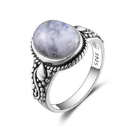 Anneau en Argent avec Pierre de Lune "Espoir Enchanté" | Bijoux Chakra