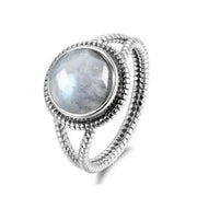 Bague en Argent avec Pierre de Lune "Éternelle Sérénité" | Bijoux Chakra