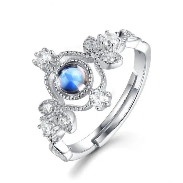 Élégante Bague en Argent avec Pierre de Lune "Comtesse" | Bijoux Chakra