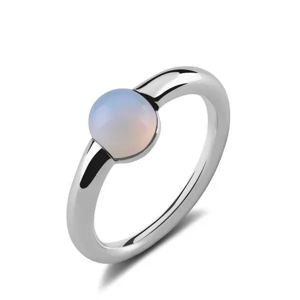 Bague Épurée en Pierre de Lune "Gemme Éclatante" | Bijoux Chakra