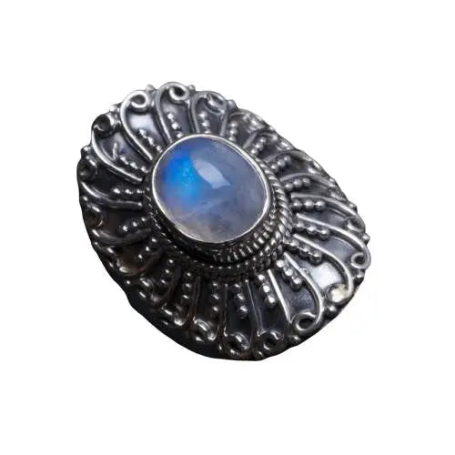 Bague vintage avec Pierre de Lune ''Anthée'' | Bijoux Chakra
