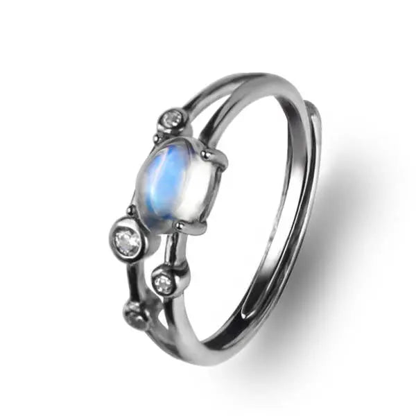 Bague extensible en Pierre de Lune "Harmonie" | Bijoux Chakra
