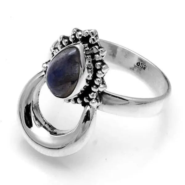 Bague Éthérée en Pierre de Lune - Modèle "Aether" | Bijoux Chakra