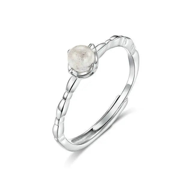 Bague Ajustable "Rêve Éthéré" en Pierre de Lune | Bijoux Chakra