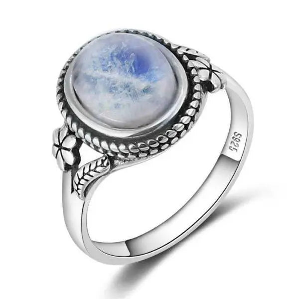 Bague en Argent "Élégance" avec Pierre de Lune | Bijoux Chakra