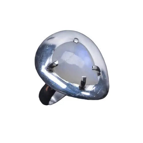 Bague artisanale "Daphnis" ornée d'une pierre de lune | Bijoux Chakra