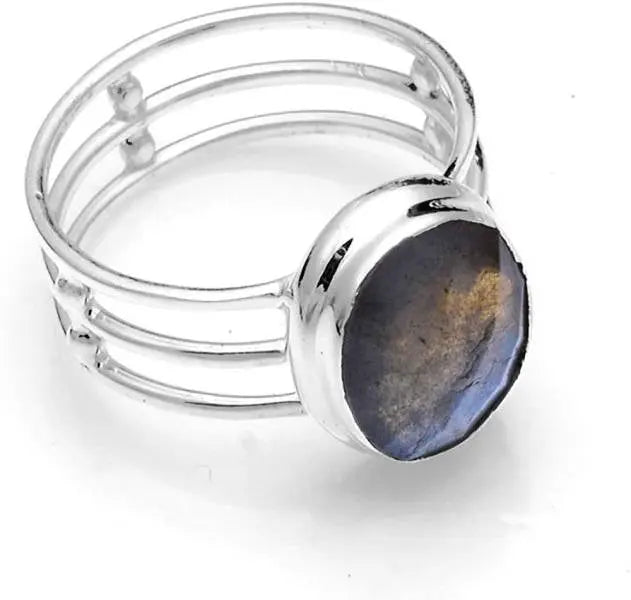 Bague Éclatante en Pierre de Lune "Générosité" Solitaire | Bijoux Chakra