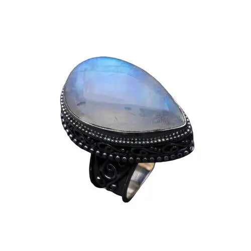 Bague Éthérée en Pierre de Lune Vintage "Azura" | Bijoux Chakra