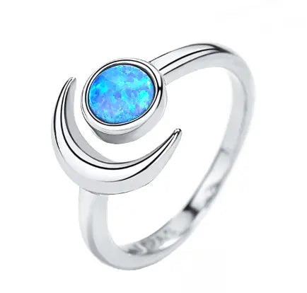 Anneau Sérénité Lune et Topaze | Bijoux Chakra