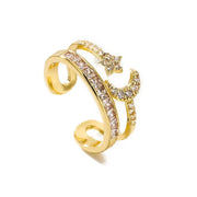 Bague Or Jaune Éclat Lunaire ''Élégance Éternelle'' | Bijoux Chakra