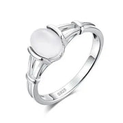 Chevalière "Sérénité" en Éclatante Pierre de Lune Blanche | Bijoux Chakra