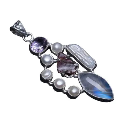 Pendentif Éclatant en Pierre de Lune "Merl" | Bijoux Chakra