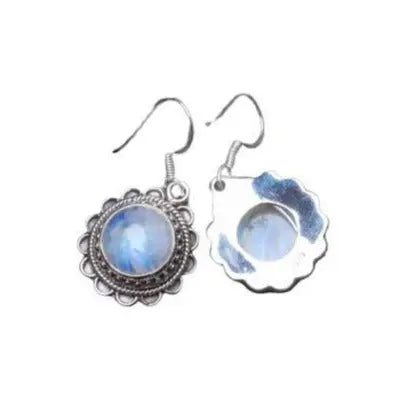 Boucles d'Oreilles Féminines avec Pierre de Lune "Indulgence" | Bijoux Chakra