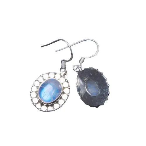 Boucles d'Oreilles Féminines avec Pierre de Lune "Sérénité" | Bijoux Chakra