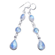 Boucles d'Oreilles Élégantes en Pierre de Lune "Athéna" | Bijoux Chakra