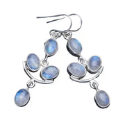 Boucles d'oreilles pendantes Pierre de Lune « Éclat Galactique » | Bijoux Chakra