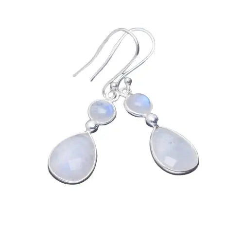 Boucles d'Oreilles Éclatantes en Pierre de Lune ''Amabilité'' | Bijoux Chakra
