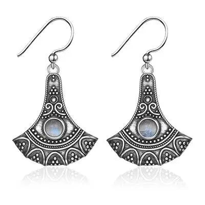 Boucles d'Oreilles en Pierre de Lune "Sérénité Envoûtante" | Bijoux Chakra