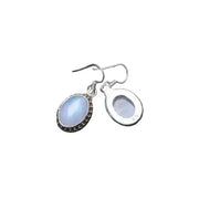 Boucles d'Oreilles Éclatantes en Pierre de Lune et Argent "Océanes" | Bijoux Chakra