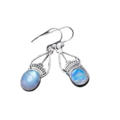 Boucles d'Oreilles Éthérées en Pierre de Lune "Innocentes" | Bijoux Chakra