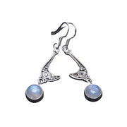 Boucles d'Oreilles Éclatantes avec Pierre de Lune "Renouveau" | Bijoux Chakra