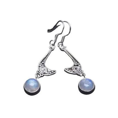 Boucles d'Oreilles Éclatantes avec Pierre de Lune "Renouveau" | Bijoux Chakra