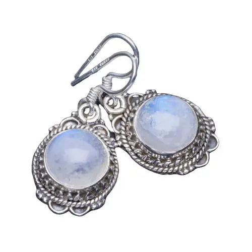 Boucles d'Oreilles Talismans en Pierre de Lune | Bijoux Chakra