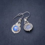 Boucles d'Oreilles Elegantes en Argent avec Pierre de Lune "Paisibles" | Bijoux Chakra